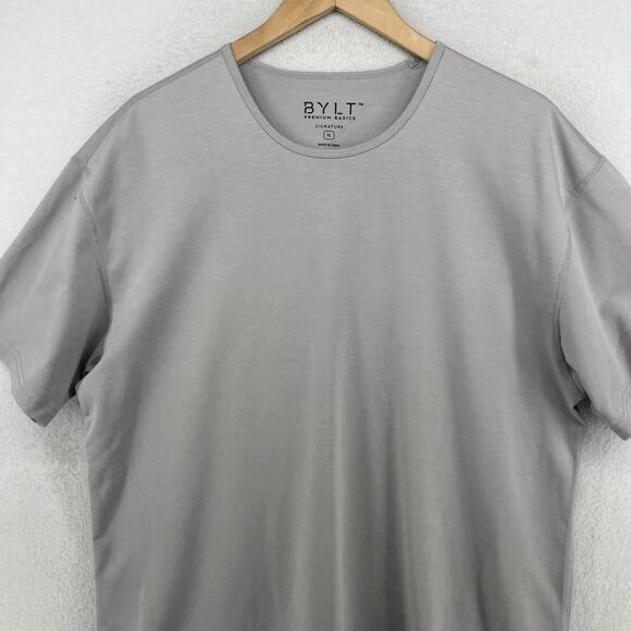 BYLT Shirt Mens XL Drop Cut Signature Premium Basics Athletic Short Sleeve Storm - Picture 3 of 14